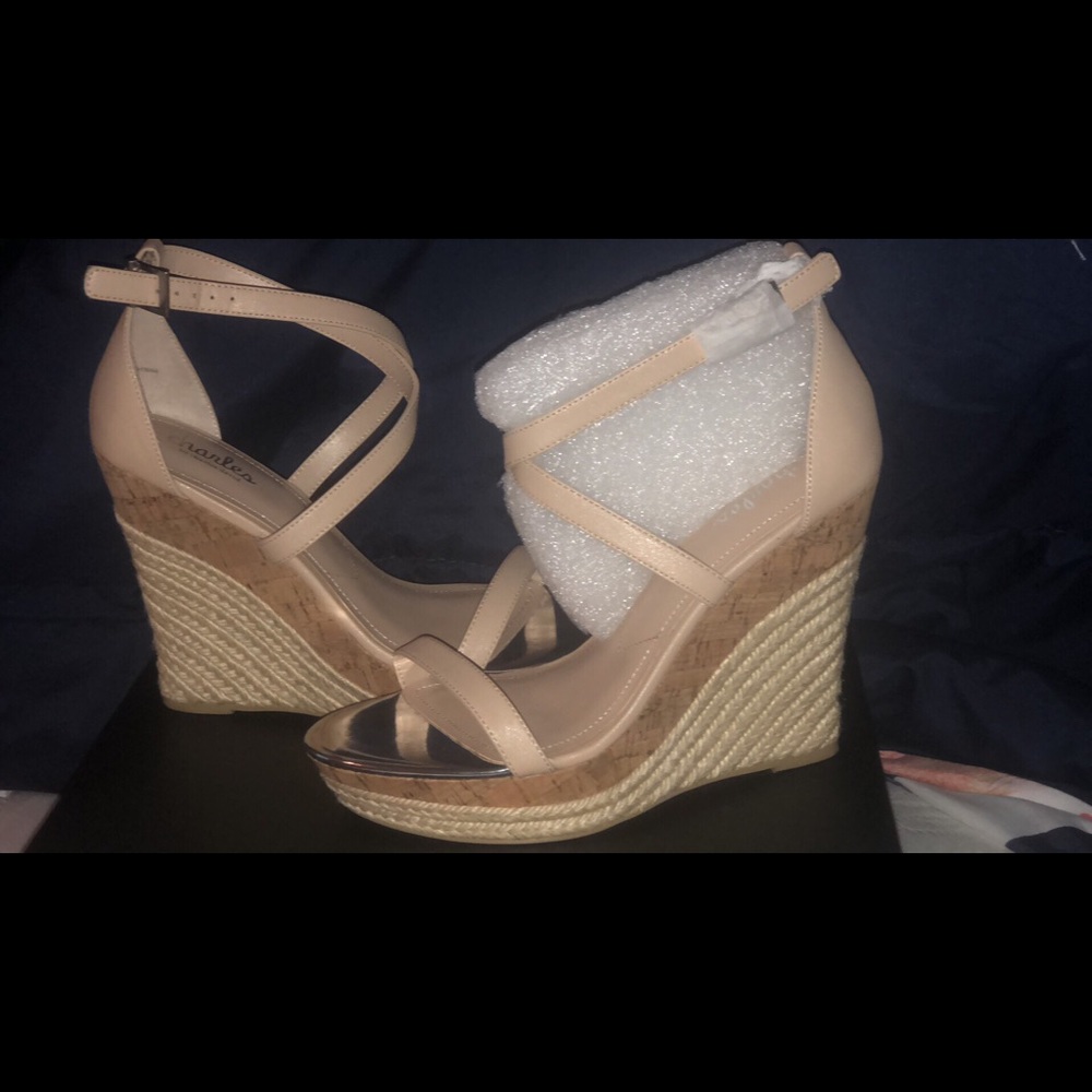 Nude Wedges by Charles David